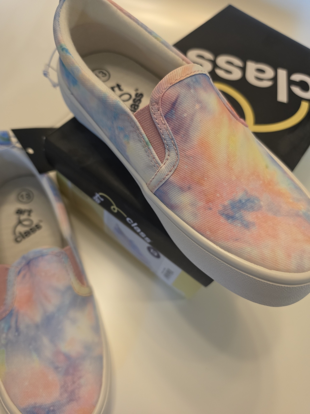 🛶●art class Pastel Tie-Dye Slip-On Sneakers - Pink, Blue, Peach